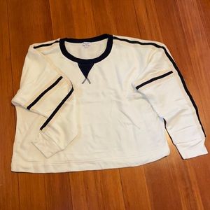 Splendid navy and white crewneck